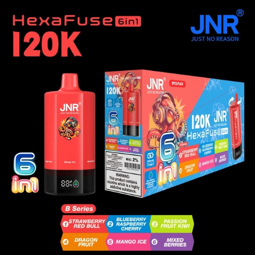 JNR HexaFuse 120K Puffs Disposable Vape 6-in-1