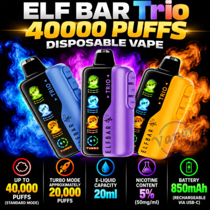 elf bar trio 40000 puffs disposable vape
