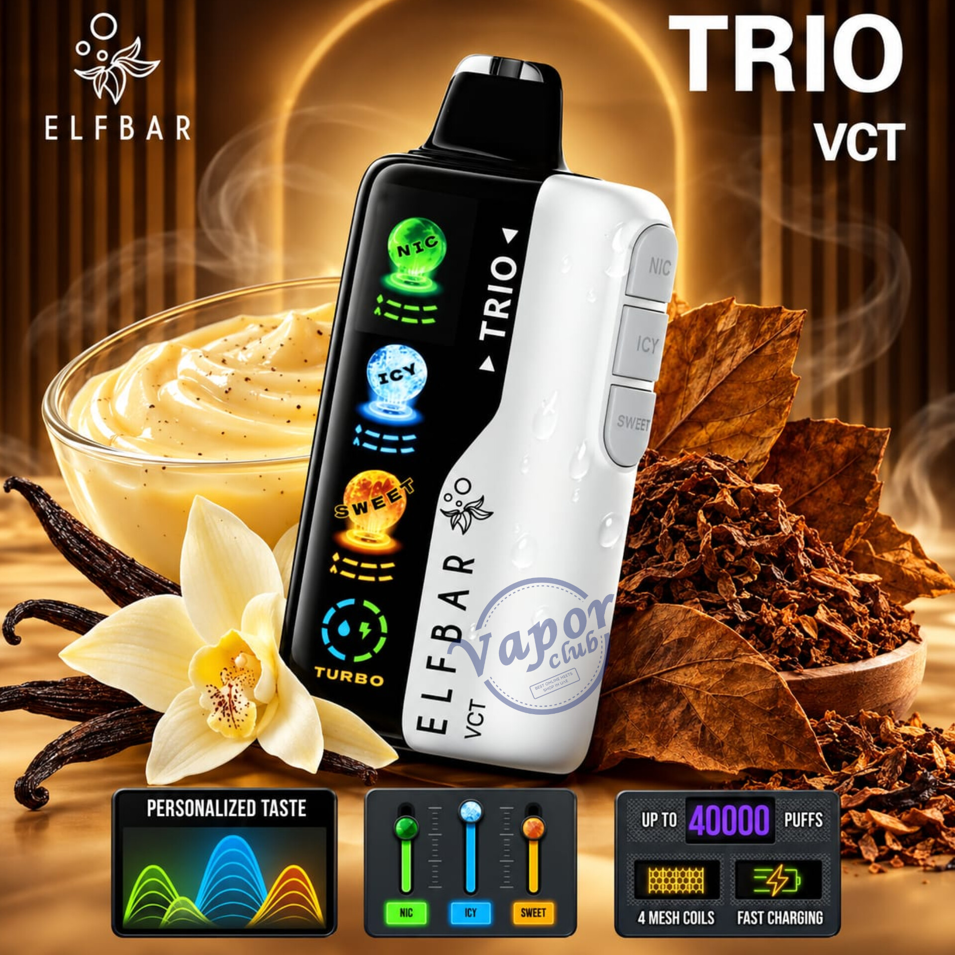 ELF BAR Trio 40000 Puffs Disposable Vape VCT