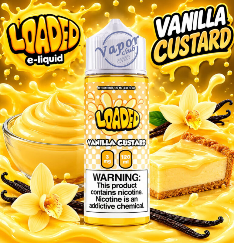 Loaded 120ml Vape Liquid Vanilla Custard